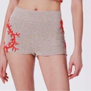 My Beachy Side Crochet Atlas Coral Shorts New